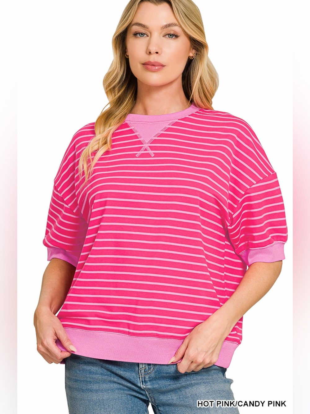 Zenana Striped Pullover Top